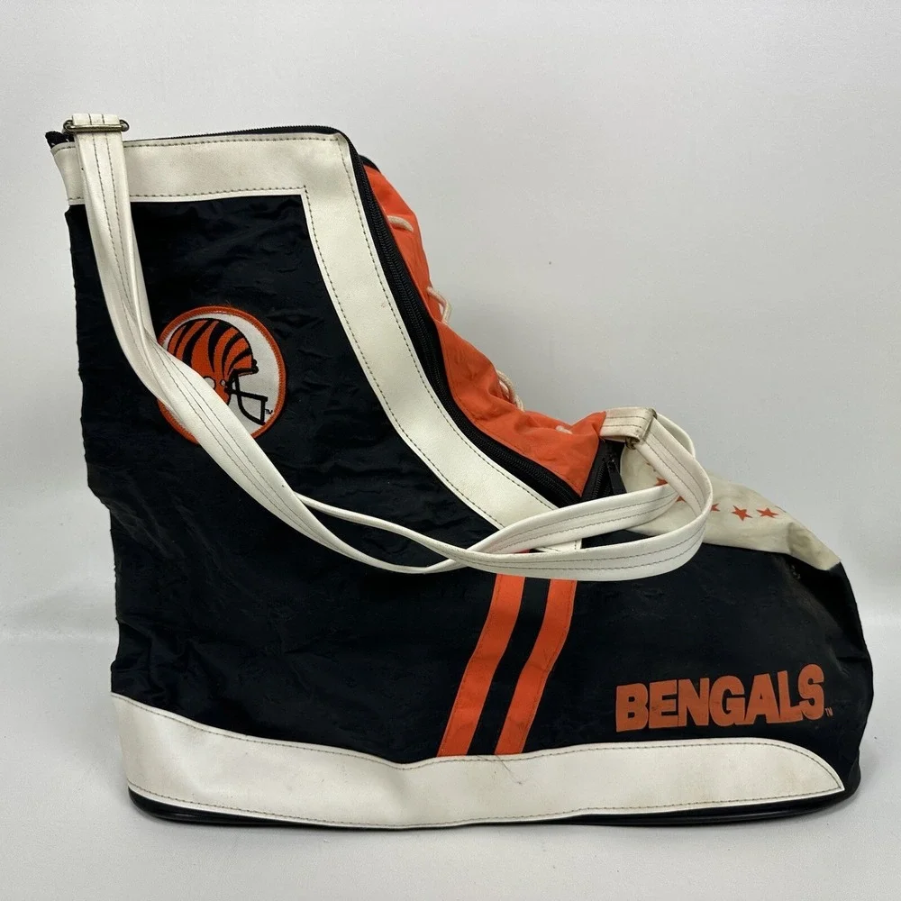 Cincinnati Bengals Duffle Bag‎ Shoe Sneaker Shaped Carry on Bag NFL Vintage 80's